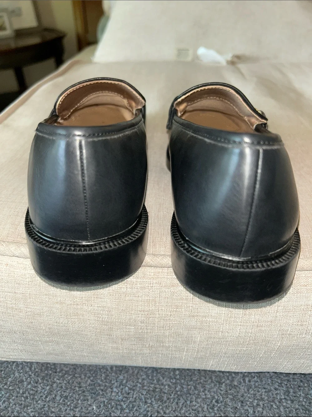 H&M Black Loafers with silver hardware